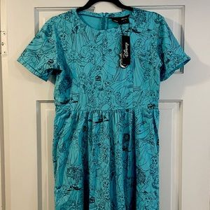 Cakeworthy Disney Princess All Over Print Dress - XL / Blue